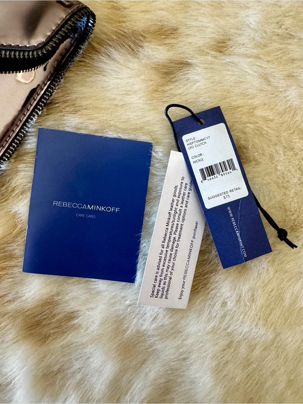 NEW Rebecca Minkoff pewter Leo clutch bag - Picture 6 of 8